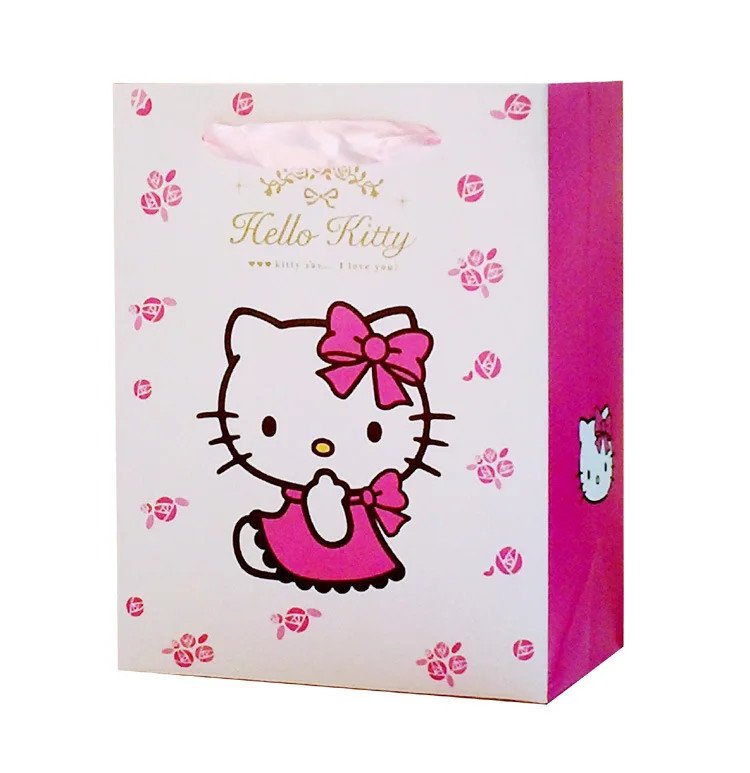 Hello Kitty cartoon Gift bag paper bag package for present packing for