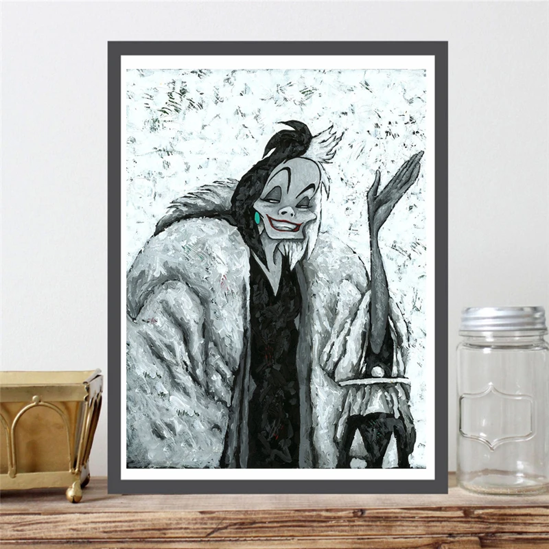 

Dalmatians Wickedly Charming Cruella De Vil Art Canvas Poster Painting Wall Picture Print Home Bedroom Decoration Accessories HD
