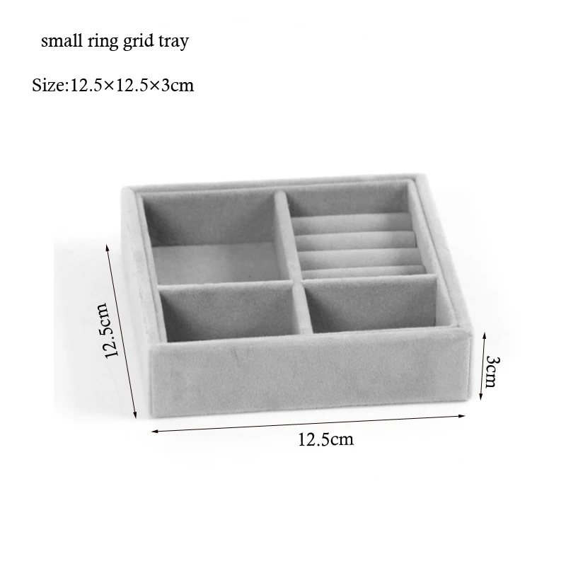 Новое поступление маленькая шкатулка для украшений кольцо Ожерелье Органайзер для хранения браслет Часы Дисплей ящик вещи отделка Многофункциональный - Цвет: small ring grid