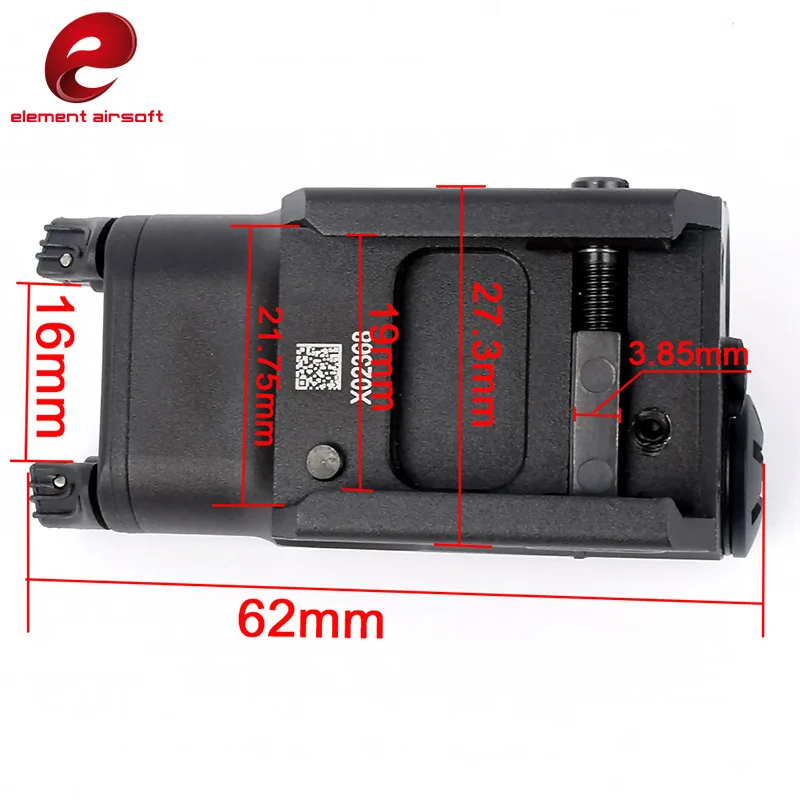 Lumens de Luz Branca à Prova Elemento Airsoft Tactical Ultra Red Dot Laser Compact Pistol Flashlight Combo Mini Led 200 d' Água Xc2 9 Laser Compact Pistol Flashlight Combo MINI LED