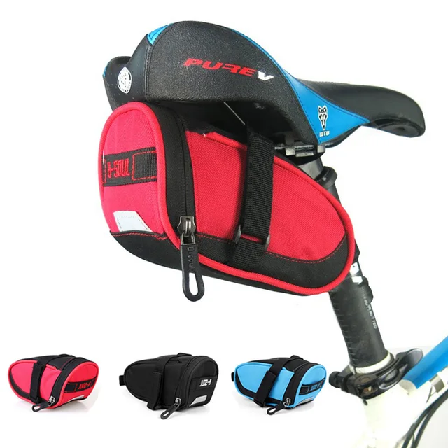 US $3.05 Bike Bags Waterproof Bicycle Saddle Bags Seat Cycling Tail Rear Pouch Bag Riding Storage Saddle Bag