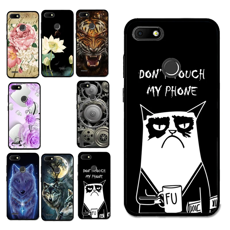 

For BQ 5512 Don't Touch Individuality Phone Cases Cup Cat Animal Silicon TPU Case Cover for BQ 5512L STRIKE FORWARD Shell Bag