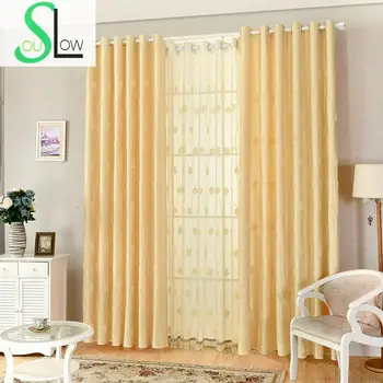 

Slow Soul Beige Simple Living Room Bedroom Curtains Embroidered For Kitchen Cortinas Dormitorio Sheer Rideau Tulle Floral Perde