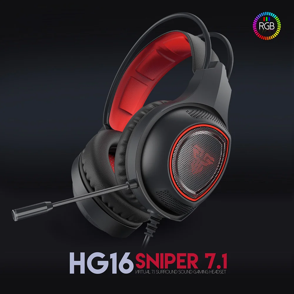 

FANTECH HG16 Internet cafe Gaming Headset Wired HD 7.1 Channel Surround Stereo Game Headphones with Microphone