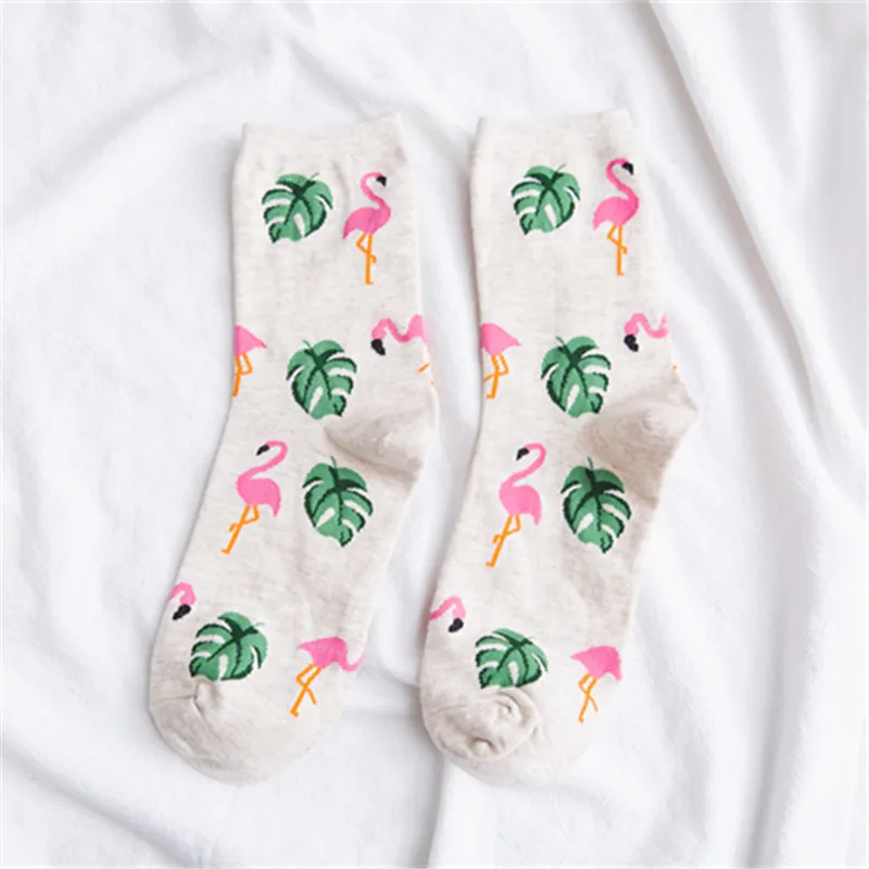 Милые жаккардовые/Растительные принты, художественные носки для женщин, корейские животные/Носки С КАКТУСОМ, забавные носки Kawaii Sokken Calcetines - Цвет: 1