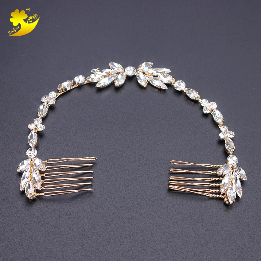 

Xinyun New Products Wedding Hair Combs Rhinestones Hair Jewelry Bridal Hair Bands Wedding Accessories Bride Hair Ornament