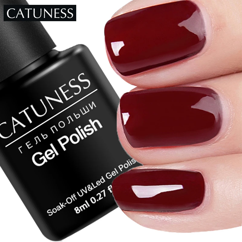 

CATUNESS Semi Permanent Polishes 29 Colors Gel Nail Polish Soak Off Glitter LED Gel Varnish Nail Art Soak Off Lacquer Manicure
