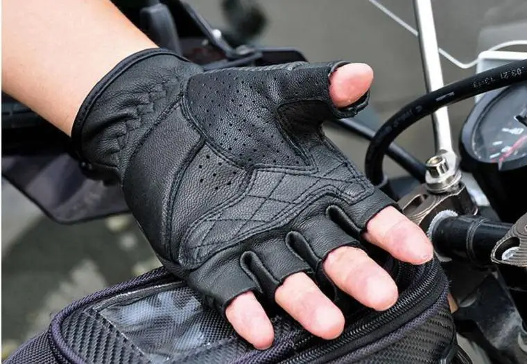 Мотоциклетные Перчатки мужские защитные летние дышащие гоночные перчатки с открытыми пальцами анти-падение дышащие амортизирующие