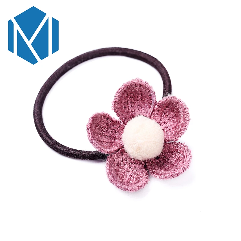 

M MISM Hot Sale Fabric Flowers/Floral Girls Ponytail Holders Gum for Hair Ties The Elastic Hair accessories for womens Hairpins