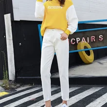 Новинка, обтягивающие винтажные джинсы с высокой талией, новые женские брюки длиной до щиколотки, свободные универсальные ковбойские женские брюки