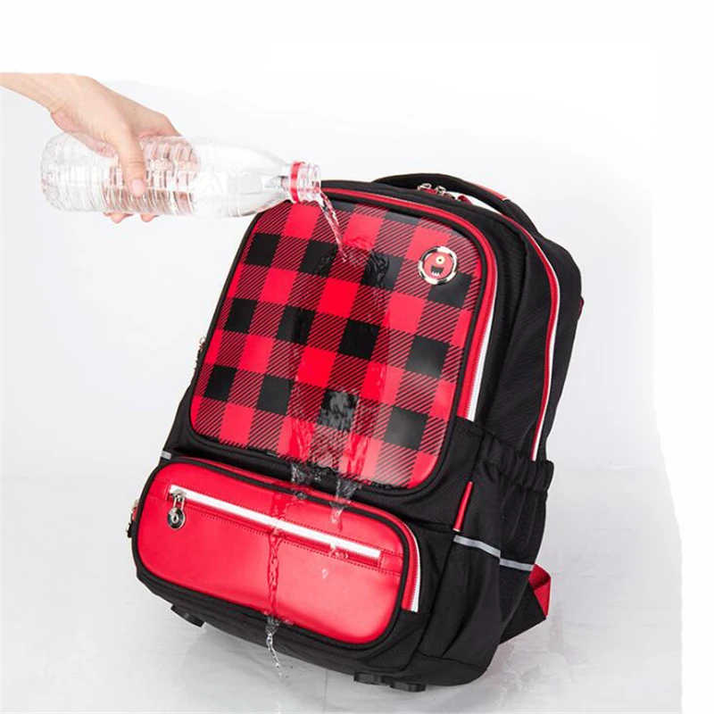 

2019 British Preppy Style Plaid Girl school bag Primary School bag Backpack waterproof Student Orthopedic Backpacks Grades 2-6