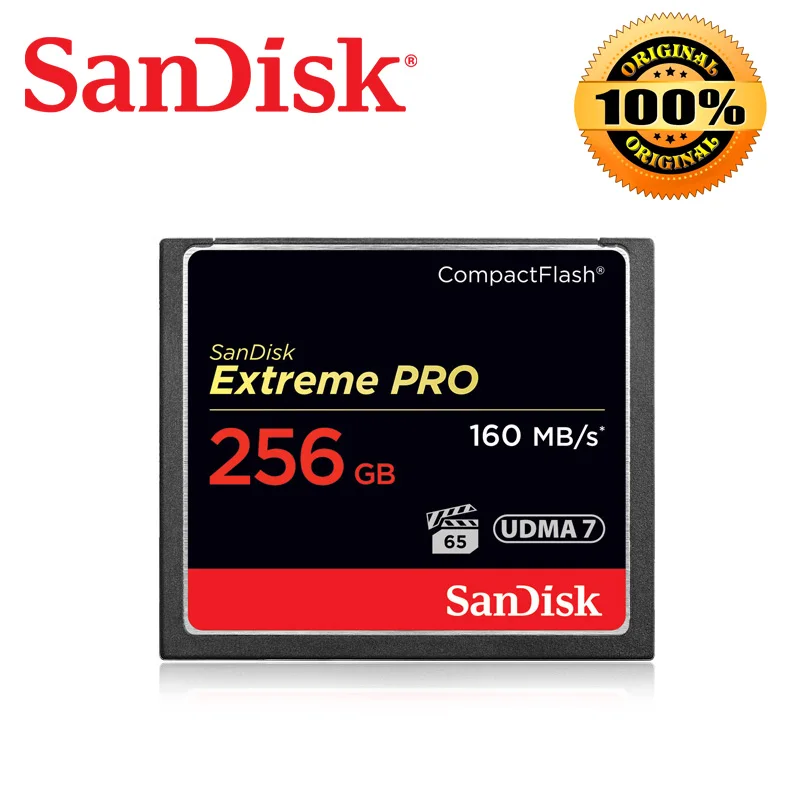 Двойной Флеш-накопитель SanDisk Extreme Pro CF карта 64 ГБ 32 ГБ оперативной памяти, 16 Гб встроенной памяти, 128 Гб карта памяти Compactflash до 160 МБ/с. читать Скорость для богатых 4K и записи видео в формате Full HD