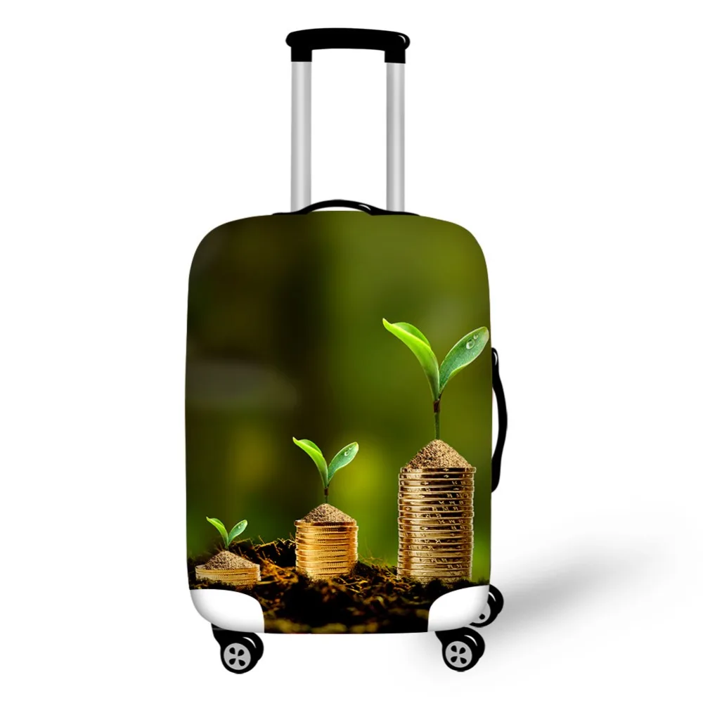 Green life germination travel accessories suitcase protective covers 18-32 inch elastic luggage dust cover case stretchable Green life germination travel accessories suitcase protective covers 18-32 inch elastic luggage dust cover case stretchable