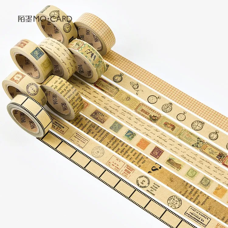 Retro Series Brown Paper Washi Tape Adhesive Tape DIY Scrapbooking