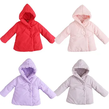 

Kids Toddler Girls Winter Warm Thick Short Padded Jacket Girl Hooded Down Coats Outwear Children's Clothes