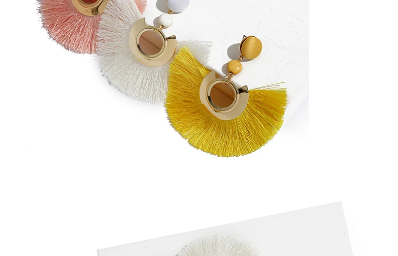 AYAYOO Bohemian Tassel Drop Earrings For Women Vintage Beaded Fringe Boho Earrings Geometric Wedding Statement Earring (4)