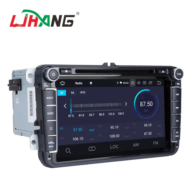 Best LJHANG 2 Din Android 9.0 Car DVD Player For VW Volkswagen SKODA GOLF 5 6 POLO PASSAT B6 JETTA TIGU0AN GPS Navigation Radio WIFI 3