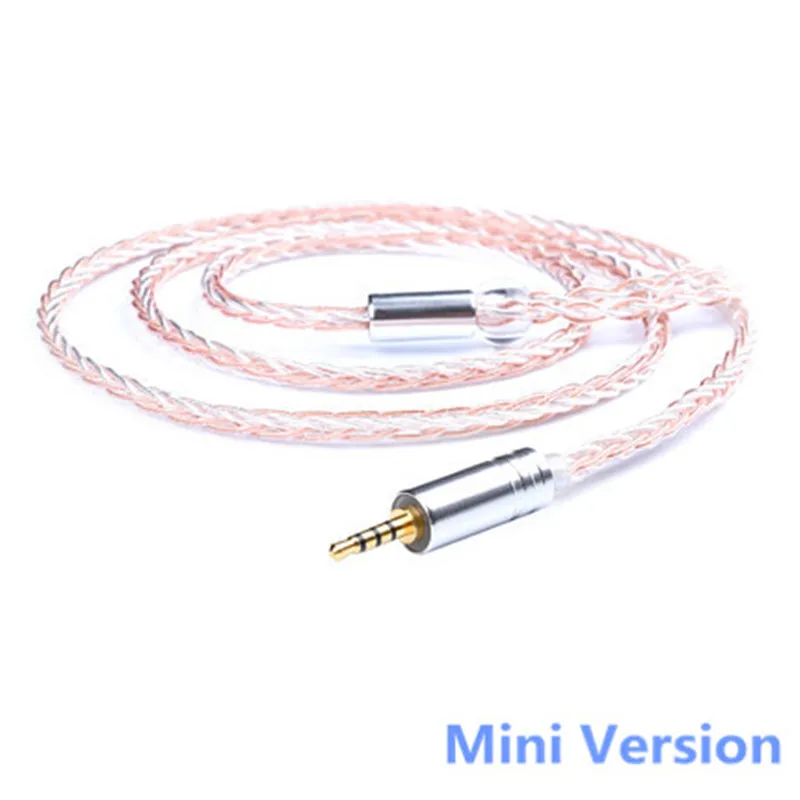 8 ядерный посеребренный кабель 2 5/3 5/4 4 мм сбалансированный с MMCX/2pin разъемом для ie80