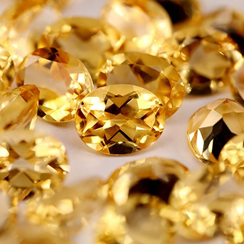 Gemstone Citrine Natural Yellow creastly Loose Gemstone Oval 7X9mm 10pcs Normal Cut Used For Ring Pendant Earring jewelry design