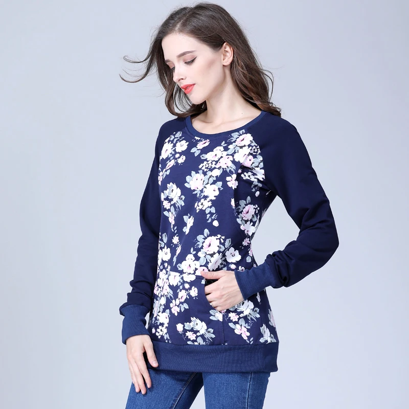 Emotion Moms Long Sleeve winter Maternity Clothes Cotton Nursing Top Breastfeeding tops for Pregnant Women maternity T-shirt New