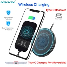 Беспроводная зарядка Nillkin для Oneplus Xiaomi Mi 8 Qi Быстрое беспроводное зарядное устройство+ приемник type-C для samsung huawei Honor mate P20 10