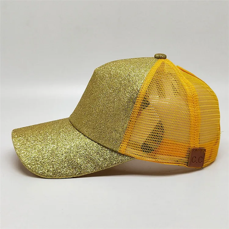 2018 New Female Summer Horse Tail Cap Girls Fashion Sequins Open Hat Summer Sunshade Beautiful Peaked Cap ACB25 (18)