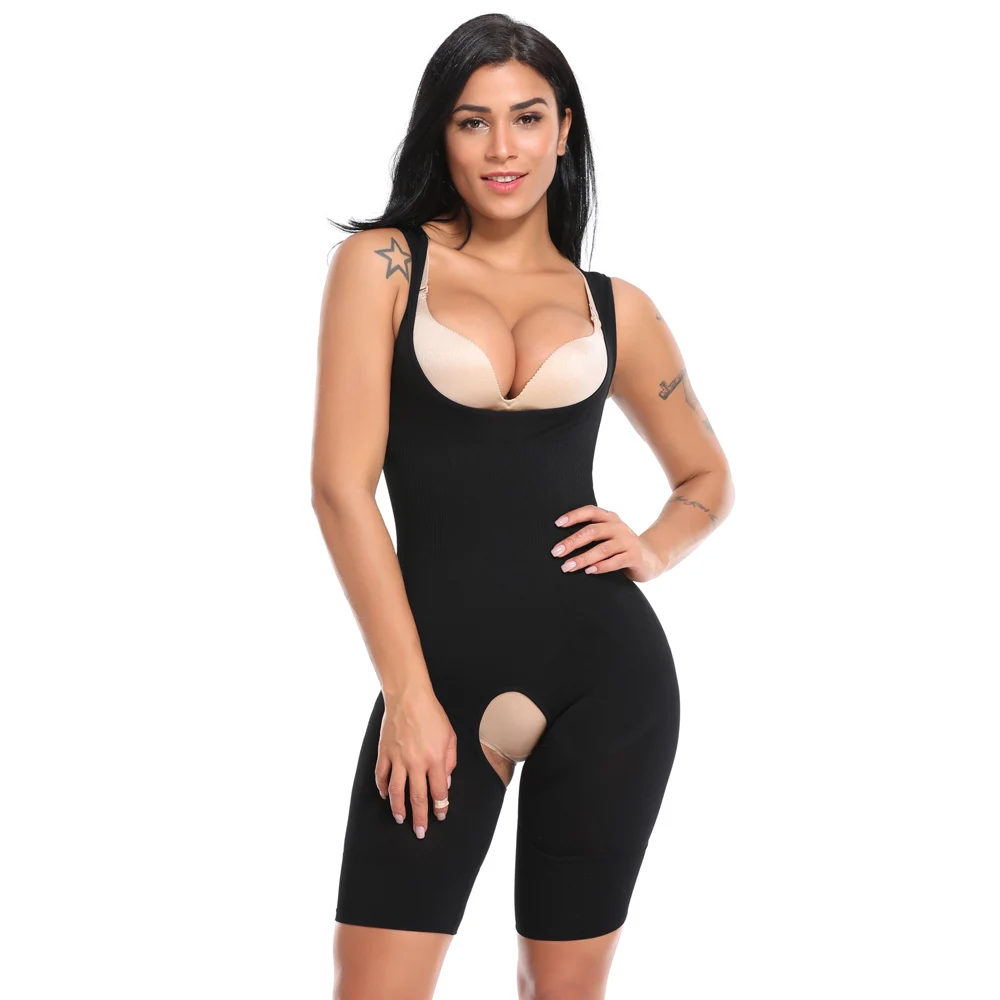 MISS MOLY Firm Tummy Control Full Body Shaper Slimmer Shapewear Seamless Waist Trainer Open Bust Bodysuit Plus Size