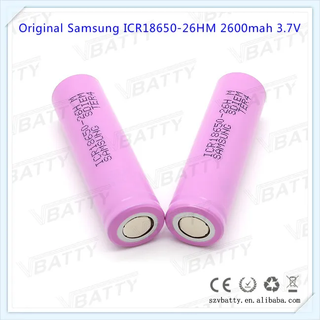 Для Samsung ICR18650-26HM 26HM 18650 2600mah 3,7 V литий-ионная аккумуляторная батарея с плоским верхом(1 шт