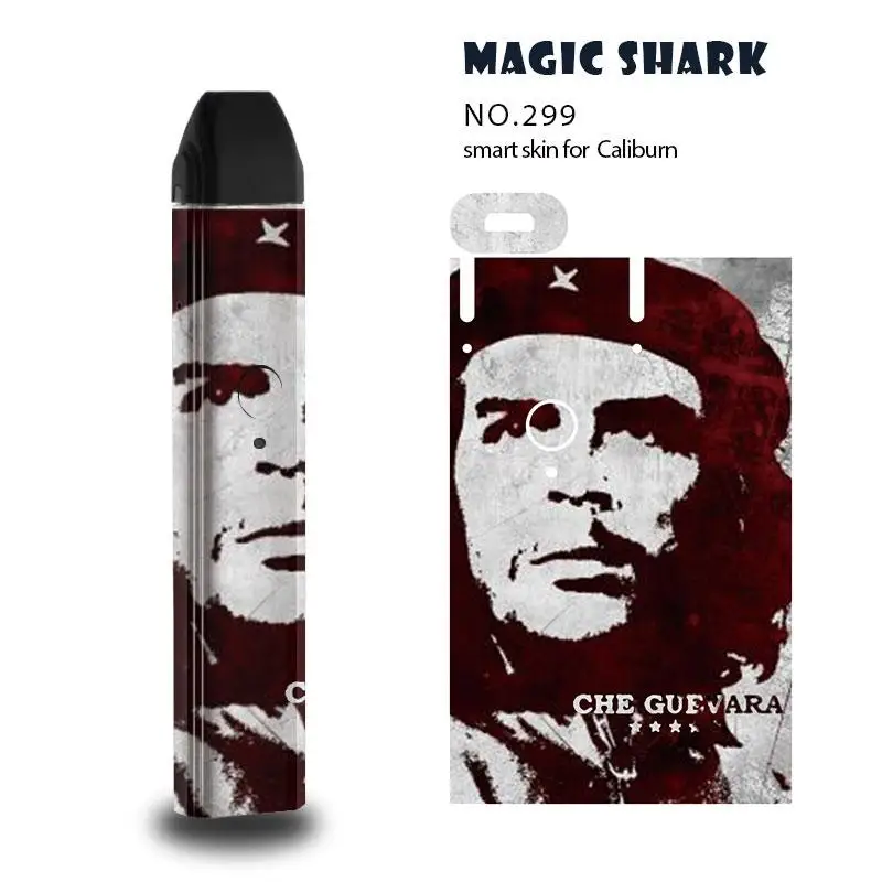 Magic Shark Che Guevara Dreamy Sky Scarlett Sexy Woman No Fade PVC Bumpy Sticker Wrap Film Case for Uwell Caliburn 288-300 - Цвет: 299