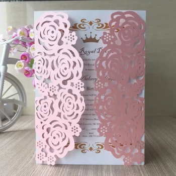 

Hot 12Pcs/set 21 Colors Romantic Wedding Party Invitation Card Delicate Carved Flower Pattern Wedding Supplies China Factory