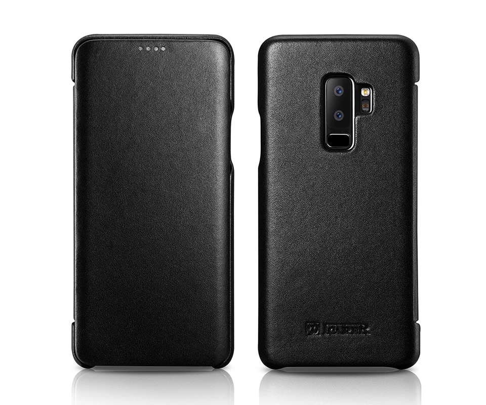 Icarer para Samsung Além de Luxo de Couro Tampa do Case da Aleta para Samsung Case Galaxy Genuíno Plus Completa Proteger Cases s9 - 4 Caso ICARER Para Samsung Galaxy S9 S9