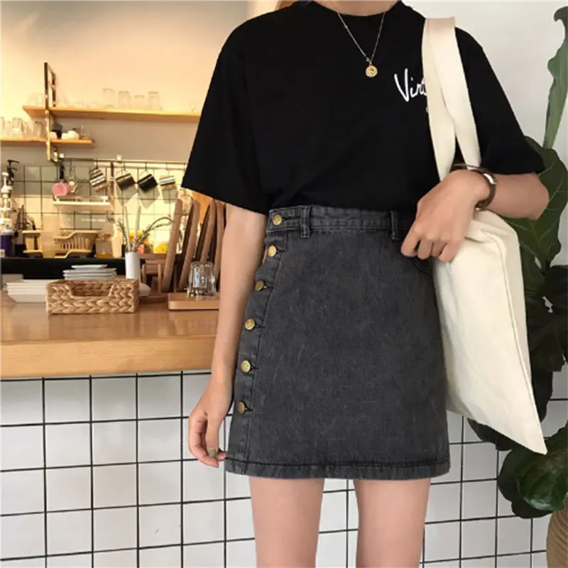 2019_sexy_button_high_waist_streetwear_korean_mini_denim_skirt_short_jean_skirts_women's_plus_size_5xl_summer_women_blue_black_4