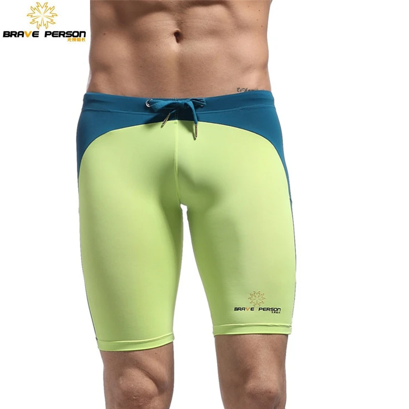 BravePersonMensSwimwearTightsKneelengthSwimmingShortsBeachShortsMenSwimTrunks