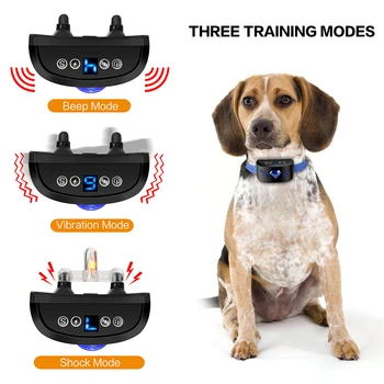 

Pet Dog Training Collar Beep Vibration Shock Dog Anti Bark Collar Adjustable Dog Training Collar with Screen Display