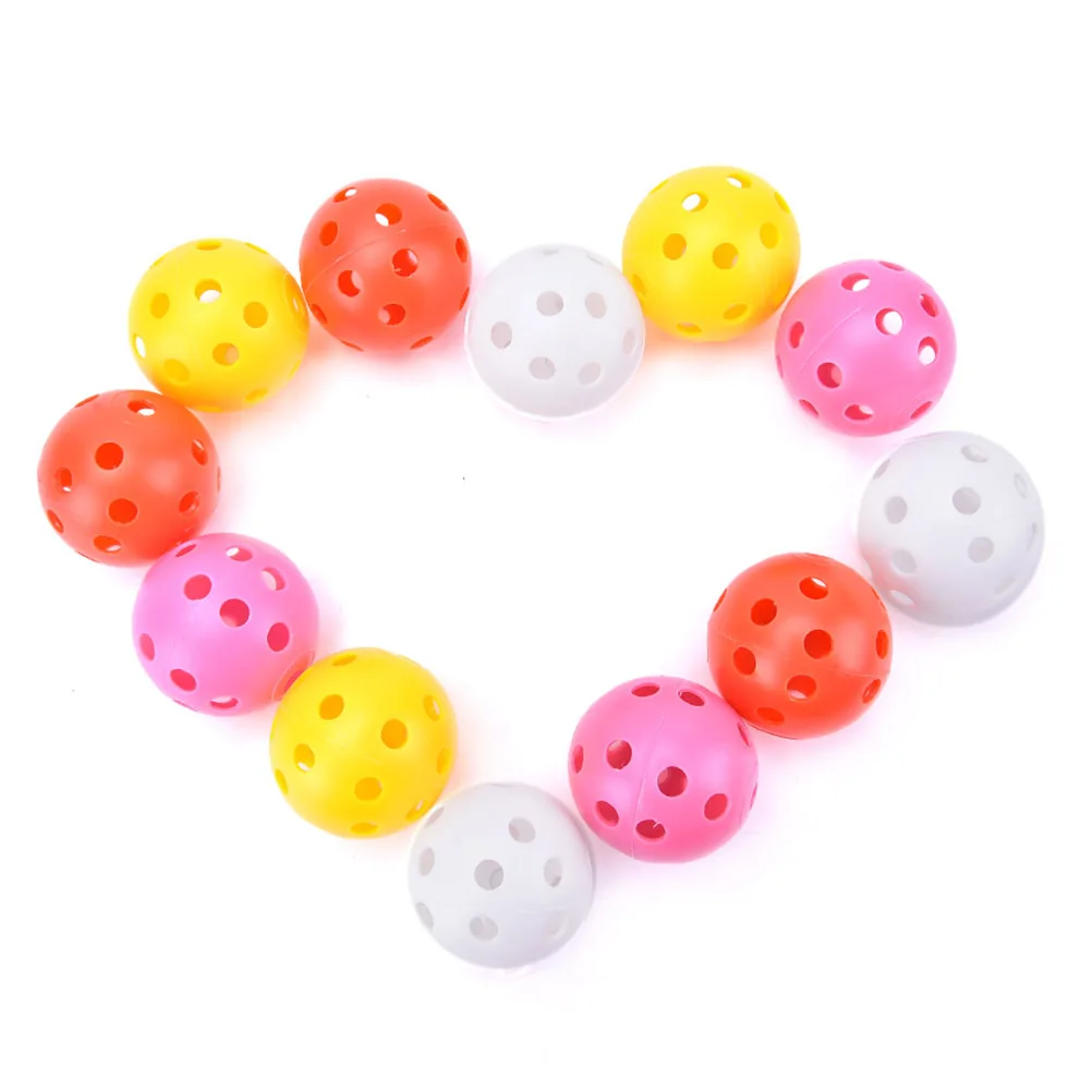 20Pcs/set Hot sale Golf Balls  Plastic Whiffle Airflow Hollow Golf Practice Training Sports Balls