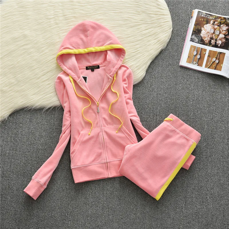 

2019 Women Yoga Set Fitness Clothing Jumpsuit Sport Suit Woman Tracksuit Gym Running Set Wear Velvet Sports hooded Sweater Shirt