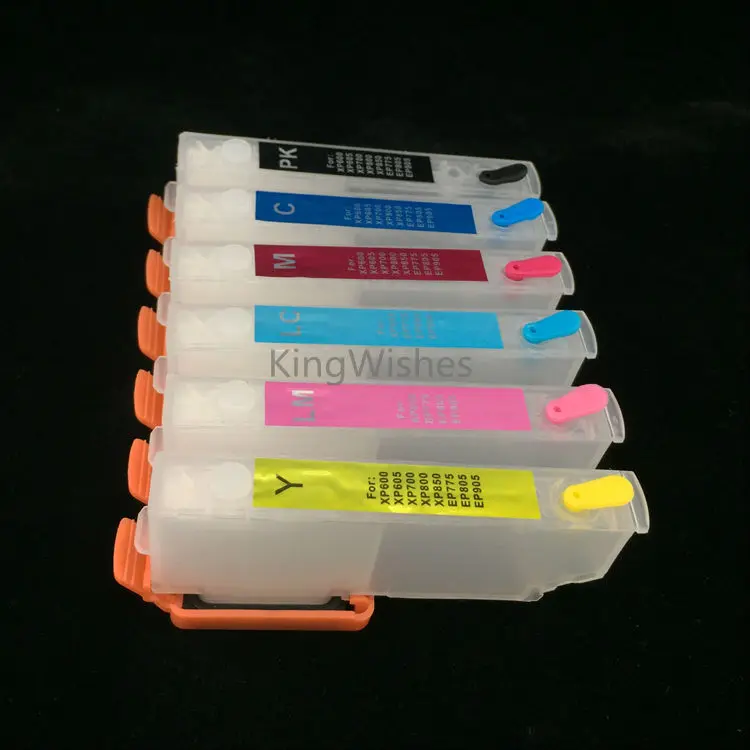 

Europe Version 6PCS/Lot T2431-T2436 Empty Refillable Cartridge With Permanent Chip For Epson XP-750 XP-850 XP-950