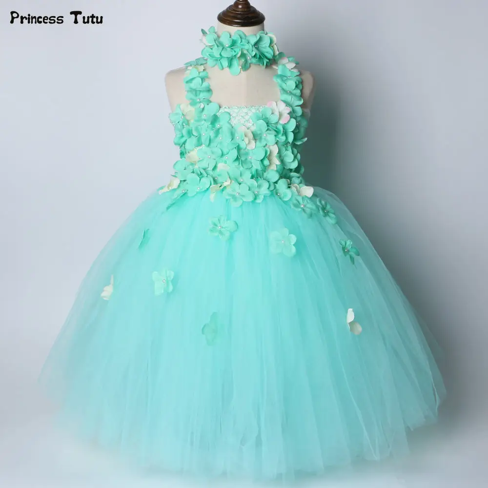 mint green flower girl
