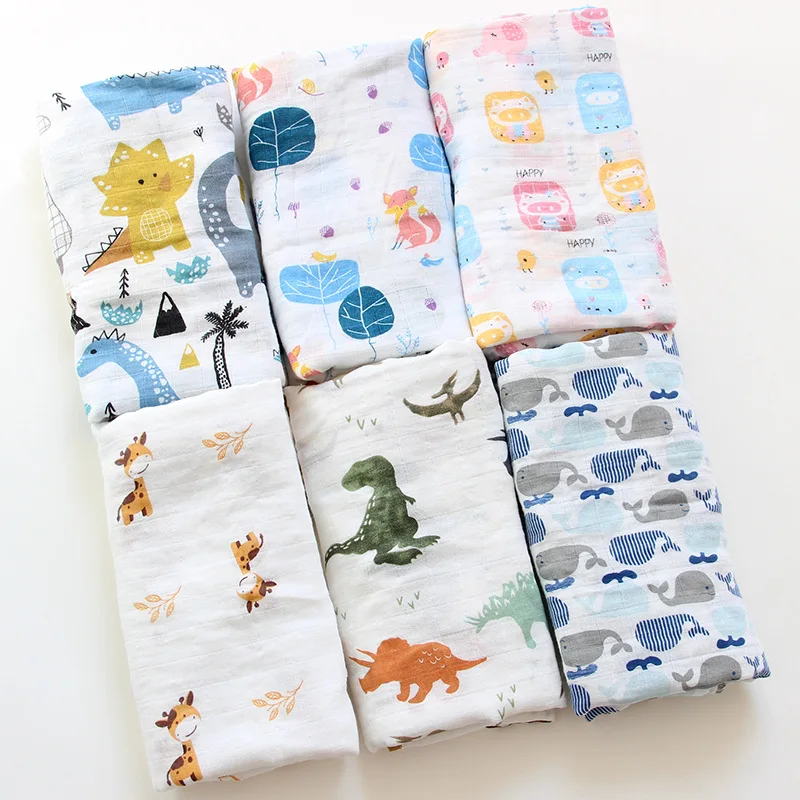 

115*115cm 100% Cotton Muslin Baby Blanket Swaddle Wrap for Newborn Better Soft Babies Blankets Bedding Bath Towel
