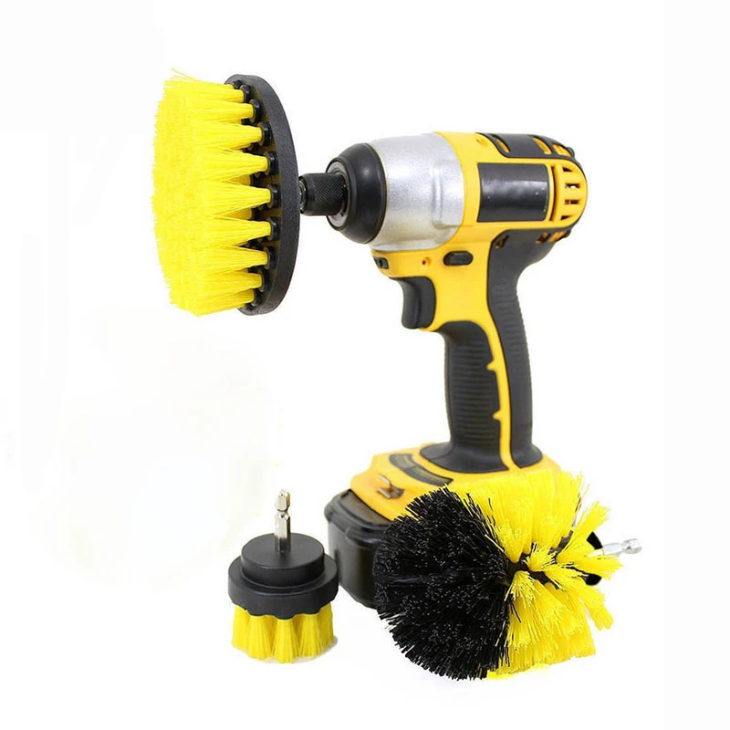 

3pcs/set Electric Cleaning Brush Drill Brushes Power Scrubber Tub Toilet Cleaner Tool Scrubber Brush Set for Bathroom