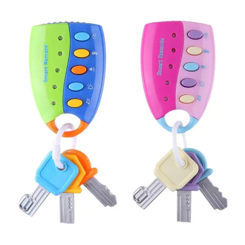 

Musical Car Key Toy Colorful Flash Sounds Remote Car Voices Vocal for Baby Pretend Play Education Toy