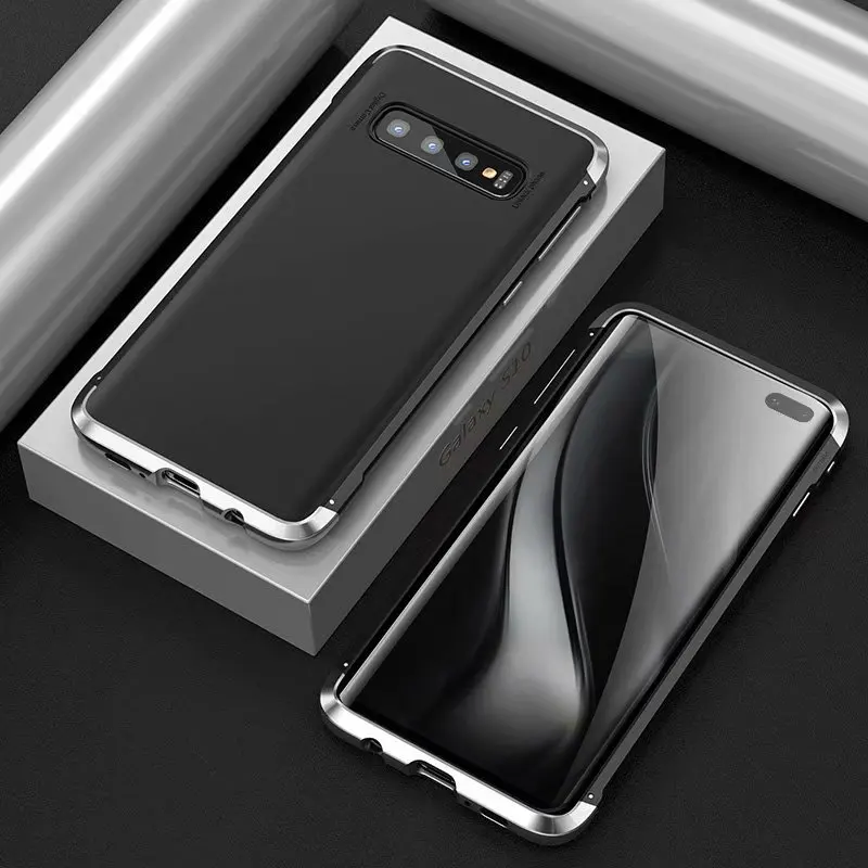 Роскошный Bobyt алюминиевая металлическая рама+ Поликарбонат твердый бронированный противоударный чехол для задней крышки s для samsung Galaxy S10 Plus чехол