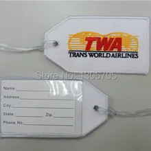 Twa Trans World Airlines Вышивка Чемодан тег ID сумка