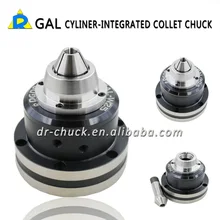 GAL-W25 цанговый патрон, 0,01 мм повторяемость патрон, цилиндр-Интегрированный воздушный цанговый патрон, пневматический токарный патрон