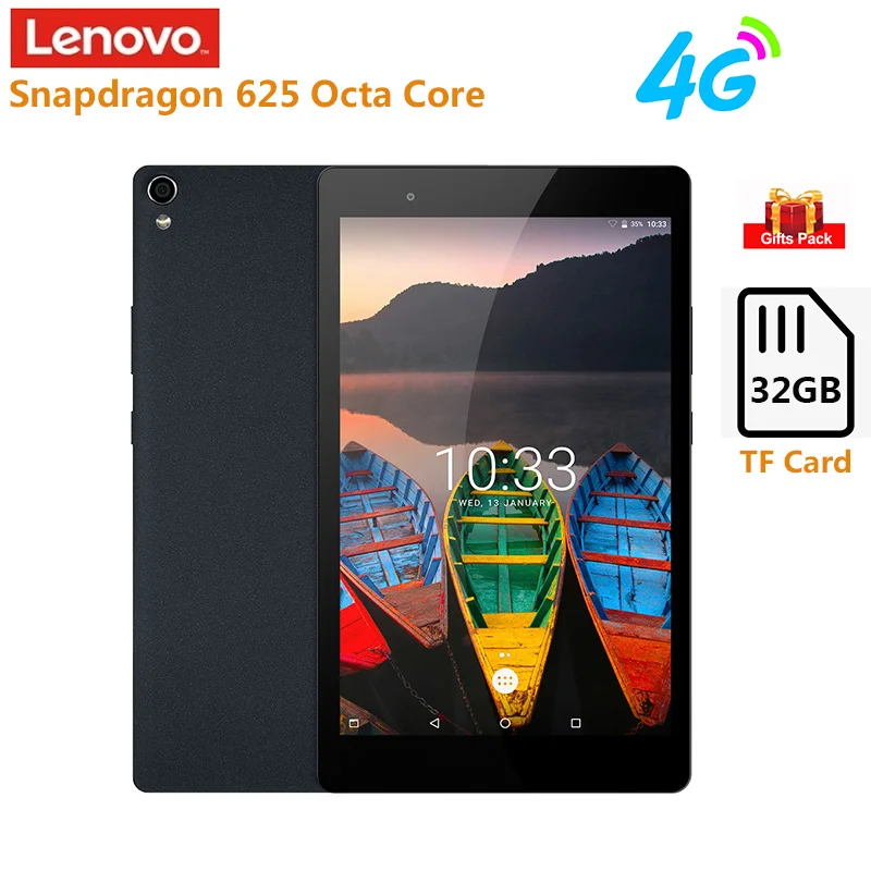 Lenovo P8 Tab3 8 Plus 4G Tablet PC Android 6.0 8.0 Inch Snapdragon 625 Octa Core 2.0GHz 3GB 16GB Dual Camera Bluetooth Tablets | Компьютеры