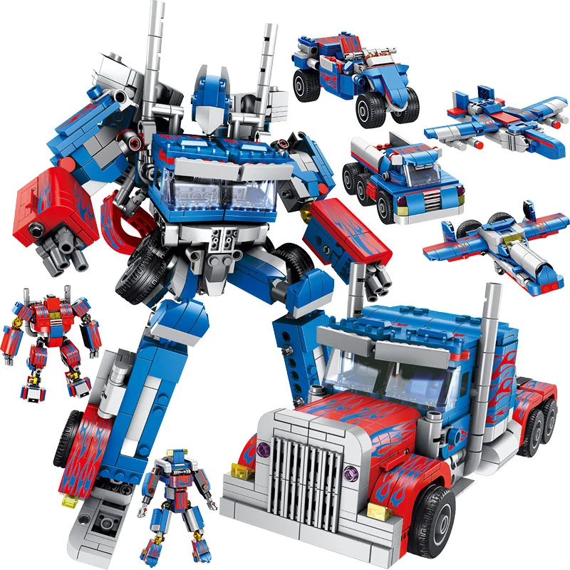 

DIY 8 in 1 Model Transformation Anime Technic City Series Robot Building Blocks Car Action Toy Car Toys for Kids Gifts