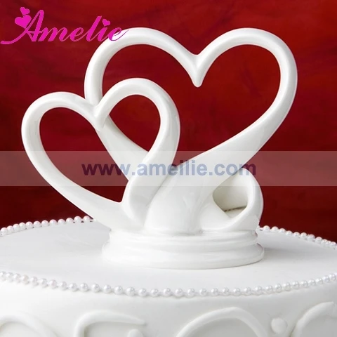 Free Shipping Wedding Decorations With Gift Box Cake Topper Retail Free Shipping Wedding Decorations With Gift Box Cake Topper Retail Decoration Ceramic Double Heart