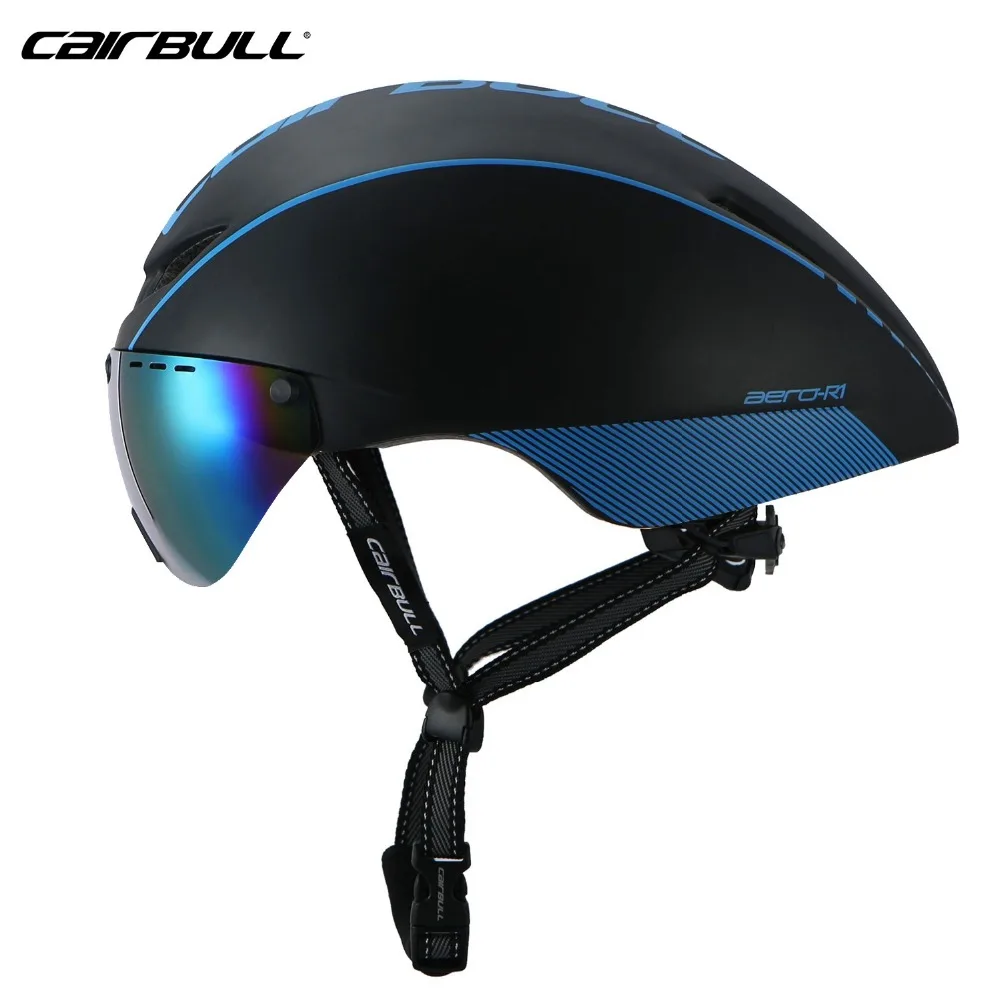 

New CAIRBULL Cycling Helmet AERO-R1 Magnetic goggles road bike Professional pneumatic TT helmet Riding Time-Trial Racing Helmet