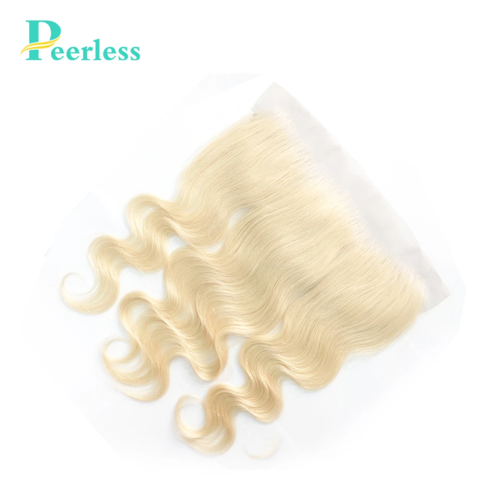Peerless Virgin Hair 613 блонд швейцарское кружево объемная волна Кружева Фронтальная 13х4