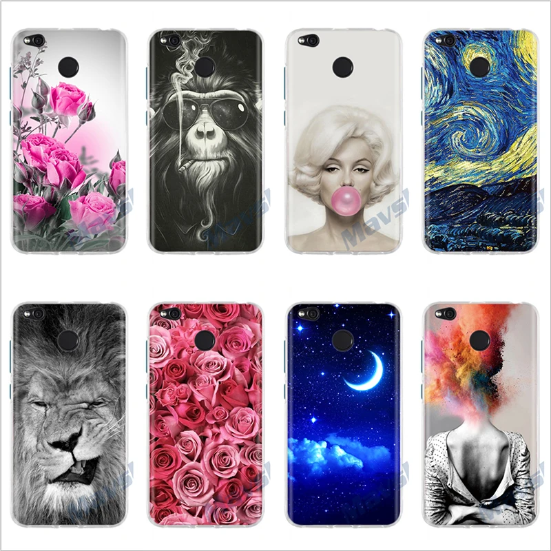 

Phone Bags For Xiaomi Redmi 4X Redmi 6A 5A 4A Case Cover Flower Animal Silicone Case Coque For Xiaomi Redmi 6A Bumper Redmi4X